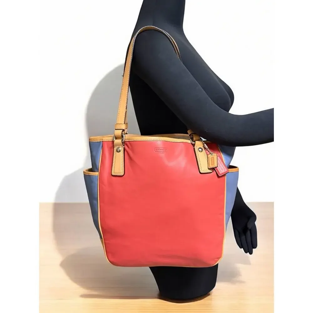Coach F23683 Park Color Block Tote Bag